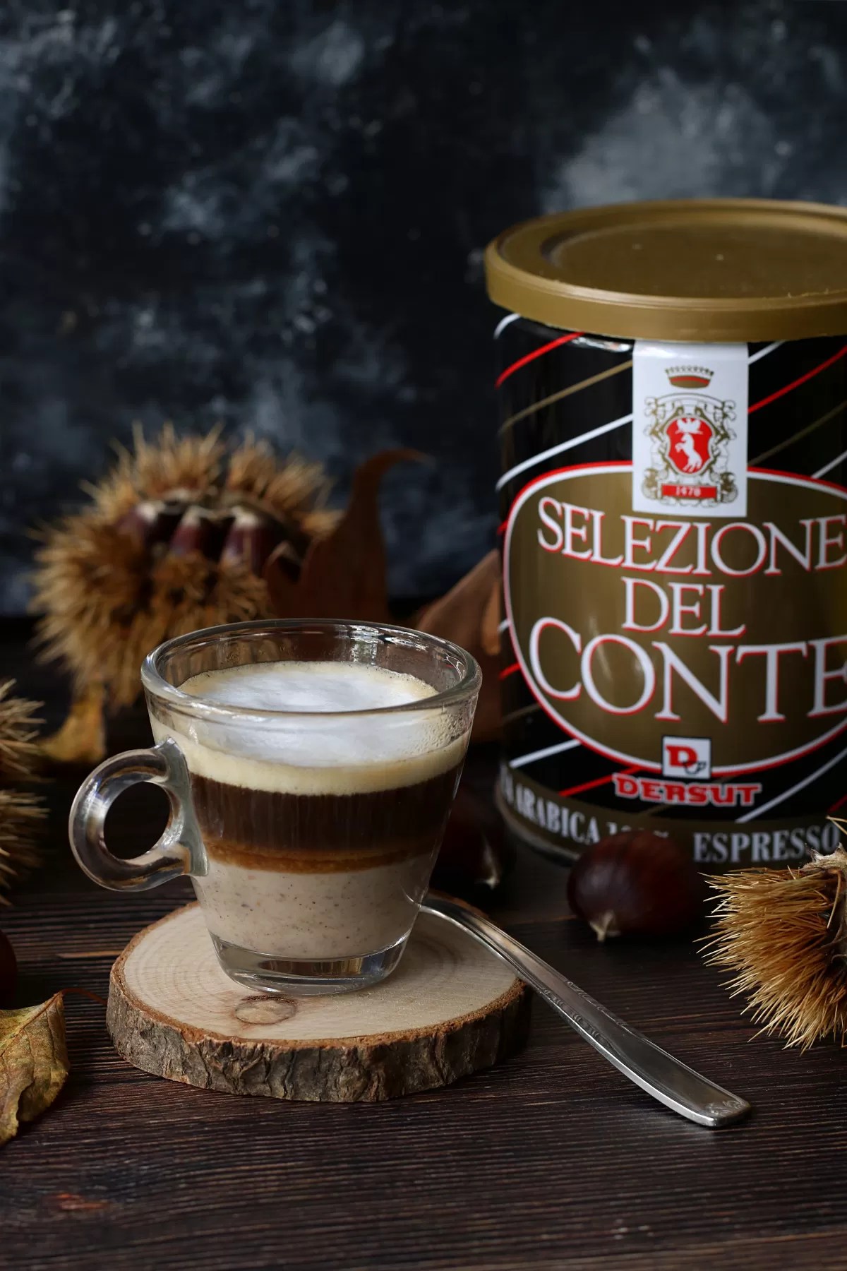 Caffè alle castagne con Selezione del Conte Dersut